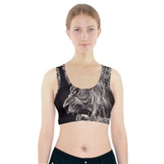 Angry Male Lion Sports Bra With Pocket