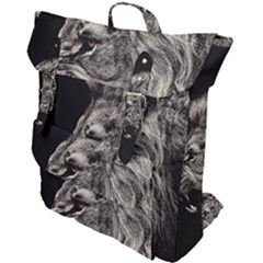 Angry Male Lion Buckle Up Backpack by Jancukart