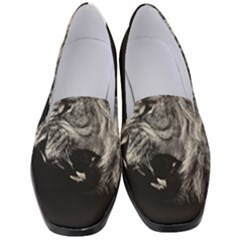 Angry Male Lion Women s Classic Loafer Heels by Jancukart