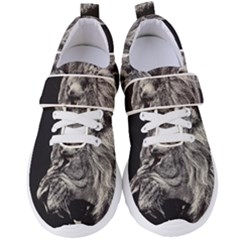 Angry Male Lion Women s Velcro Strap Shoes