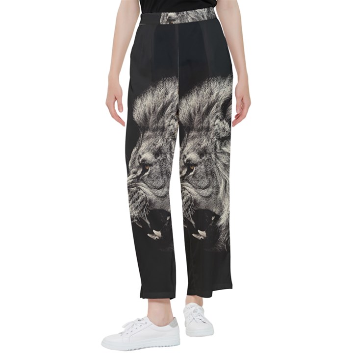 Angry Male Lion Women s Pants 