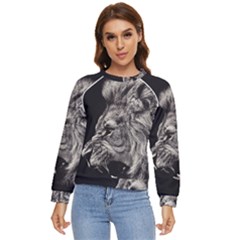 Angry Male Lion Women s Long Sleeve Raglan Tee