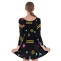 Geometric Art Colorful Shape Long Sleeve Skater Dress View2