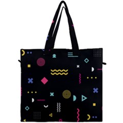 Geometric Art Colorful Shape Canvas Travel Bag by Ravend