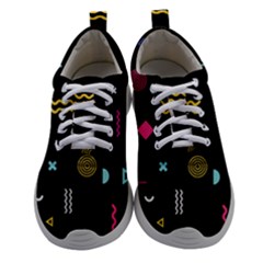 Geometric Art Colorful Shape Athletic Shoes by Ravend