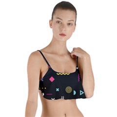 Geometric Art Colorful Shape Layered Top Bikini Top  by Ravend