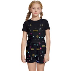 Geometric Art Colorful Shape Kids  Short Overalls by Ravend