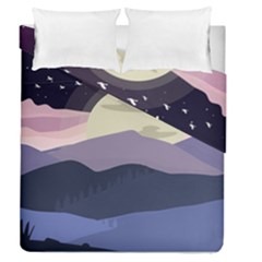 Illustration People Enjoying Summer Season Duvet Cover Double Side (queen Size) by Ravend