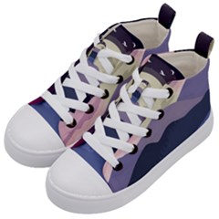 Illustration People Enjoying Summer Season Kids  Mid-top Canvas Sneakers by Ravend