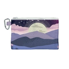 Illustration People Enjoying Summer Season Canvas Cosmetic Bag (medium) by Ravend