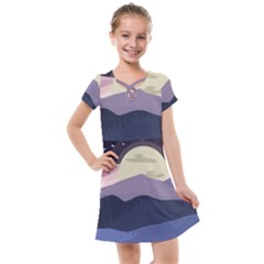 Illustration People Enjoying Summer Season Kids  Cross Web Dress by Ravend