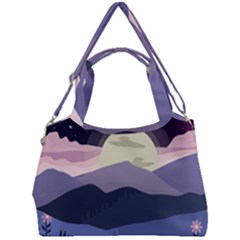 Illustration People Enjoying Summer Season Double Compartment Shoulder Bag by Ravend