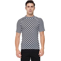 Black And White Background Black Board Checker Men s Short Sleeve Rash Guard by Ravend