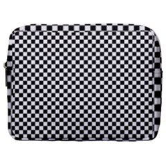 Black And White Background Black Board Checker Make Up Pouch (large) by Ravend