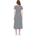 Black And White Background Black Board Checker High Low Boho Dress View2