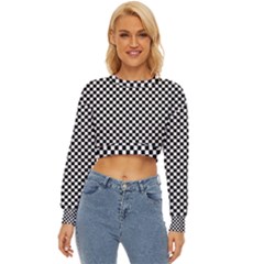 Black And White Background Black Board Checker Lightweight Long Sleeve Sweatshirt by Ravend