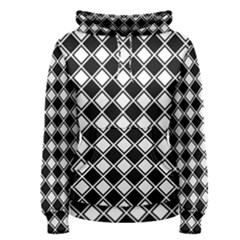 Square Diagonal Pattern Seamless Women s Pullover Hoodie