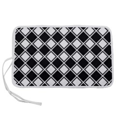 Square Diagonal Pattern Seamless Pen Storage Case (m) by Ravend