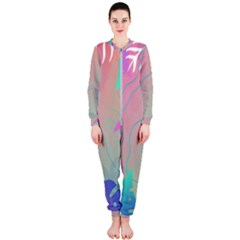 Nature Palm Tree Leaves Leaf Plant Tropical Onepiece Jumpsuit (ladies) by Ravend