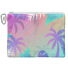 Nature Palm Tree Leaves Leaf Plant Tropical Canvas Cosmetic Bag (xxl) by Ravend