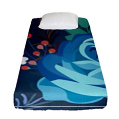 Floral Background Digital Art Fitted Sheet (single Size) by Ravend