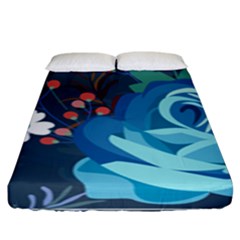 Floral Background Digital Art Fitted Sheet (king Size) by Ravend