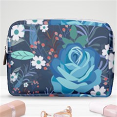 Floral Background Digital Art Make Up Pouch (medium) by Ravend