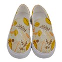 Nature Leaves Leaf Flowers Flower Background Wallpaper Women s Canvas Slip Ons View1