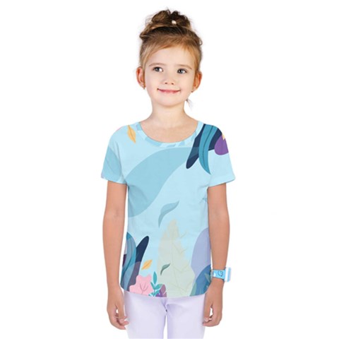 Leaves Leaf Nature Background Plant Kids  One Piece Tee by danenraven