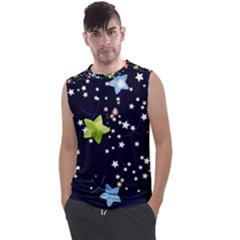 Illustration Abstract Heart Cover Blue Gift Men s Regular Tank Top by danenraven