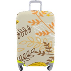 Leaf Leaves Flower Background Wallpaper Luggage Cover (large) by danenraven