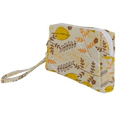 Leaf Leaves Flower Background Wallpaper Wristlet Pouch Bag (small) by danenraven