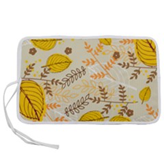 Leaf Leaves Flower Background Wallpaper Pen Storage Case (l) by danenraven