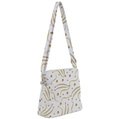 Illustration Pattern Seamless Golden 3d Zipper Messenger Bag by danenraven