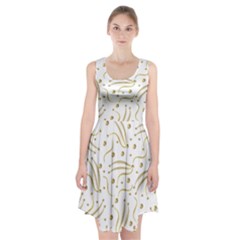 Illustration Pattern Seamless Golden 3d Racerback Midi Dress by danenraven