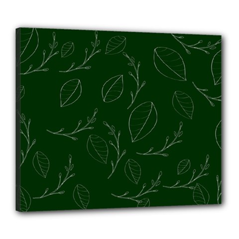 Leaves Leaf Foliage Plant  Background Canvas 24  X 20  (stretched) by danenraven