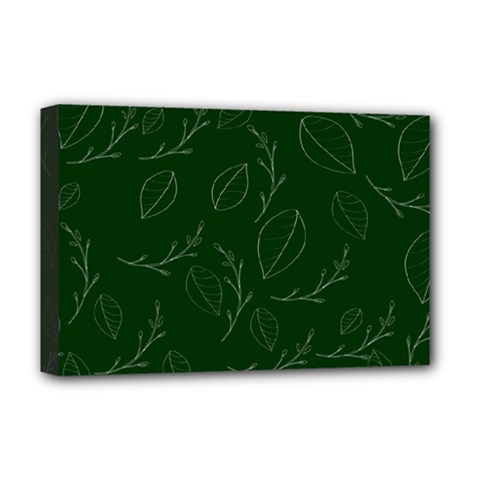 Leaves Leaf Foliage Plant  Background Deluxe Canvas 18  X 12  (stretched) by danenraven