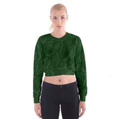 Leaves Leaf Foliage Plant  Background Cropped Sweatshirt by danenraven