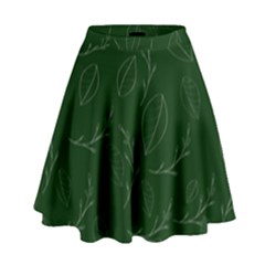 Leaves Leaf Foliage Plant  Background High Waist Skirt by danenraven