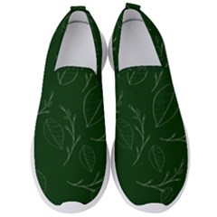 Leaves Leaf Foliage Plant  Background Men s Slip On Sneakers by danenraven