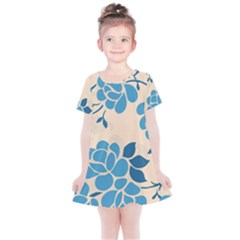 Flower Petal Branch Corolla Kids  Simple Cotton Dress