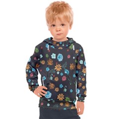 Flowers-leaves Leaf Background Floral Flora Kids  Hooded Pullover by danenraven