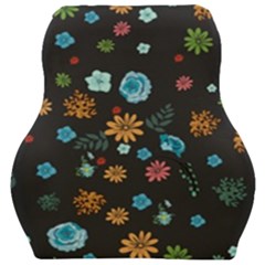 Flowers-leaves Leaf Background Floral Flora Car Seat Velour Cushion  by danenraven