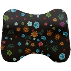 Flowers-leaves Leaf Background Floral Flora Head Support Cushion by danenraven