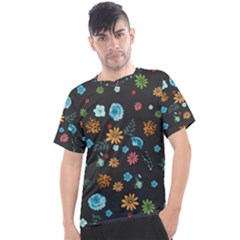 Flowers-leaves Leaf Background Floral Flora Men s Sport Top by danenraven