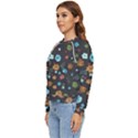 Flowers-leaves Leaf Background Floral Flora Women s Long Sleeve Raglan Tee View2