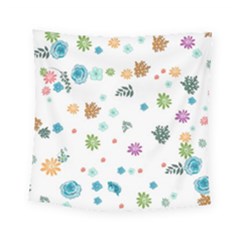 Flower Leaf Leaves Background Floral Square Tapestry (small)