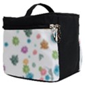 Flower Leaf Leaves Background Floral Make Up Travel Bag (Small) View2