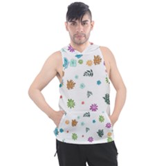 Flowers Flower Leaf Leaves Background Floral Flora Men s Sleeveless Hoodie by danenraven