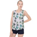 Leaves Leaf Green Nature Bubble Hem Chiffon Tank Top View1